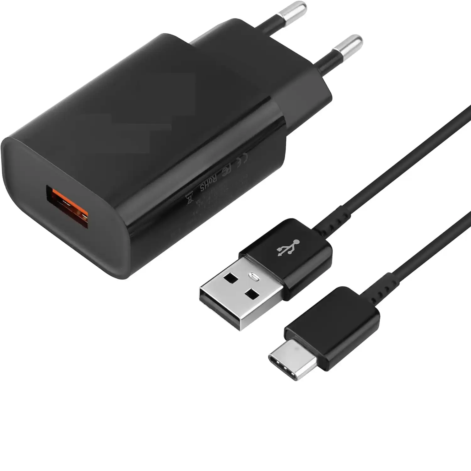 Cargador USB-C 1A 5V 1 M Negro