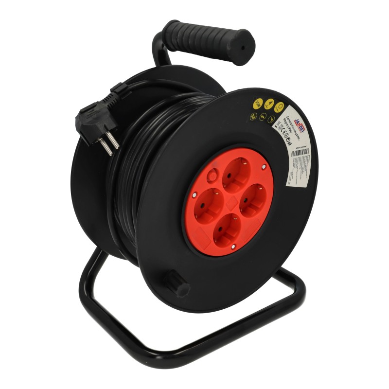 Carrete Prolongador, Negro y Rojo, 25 metros