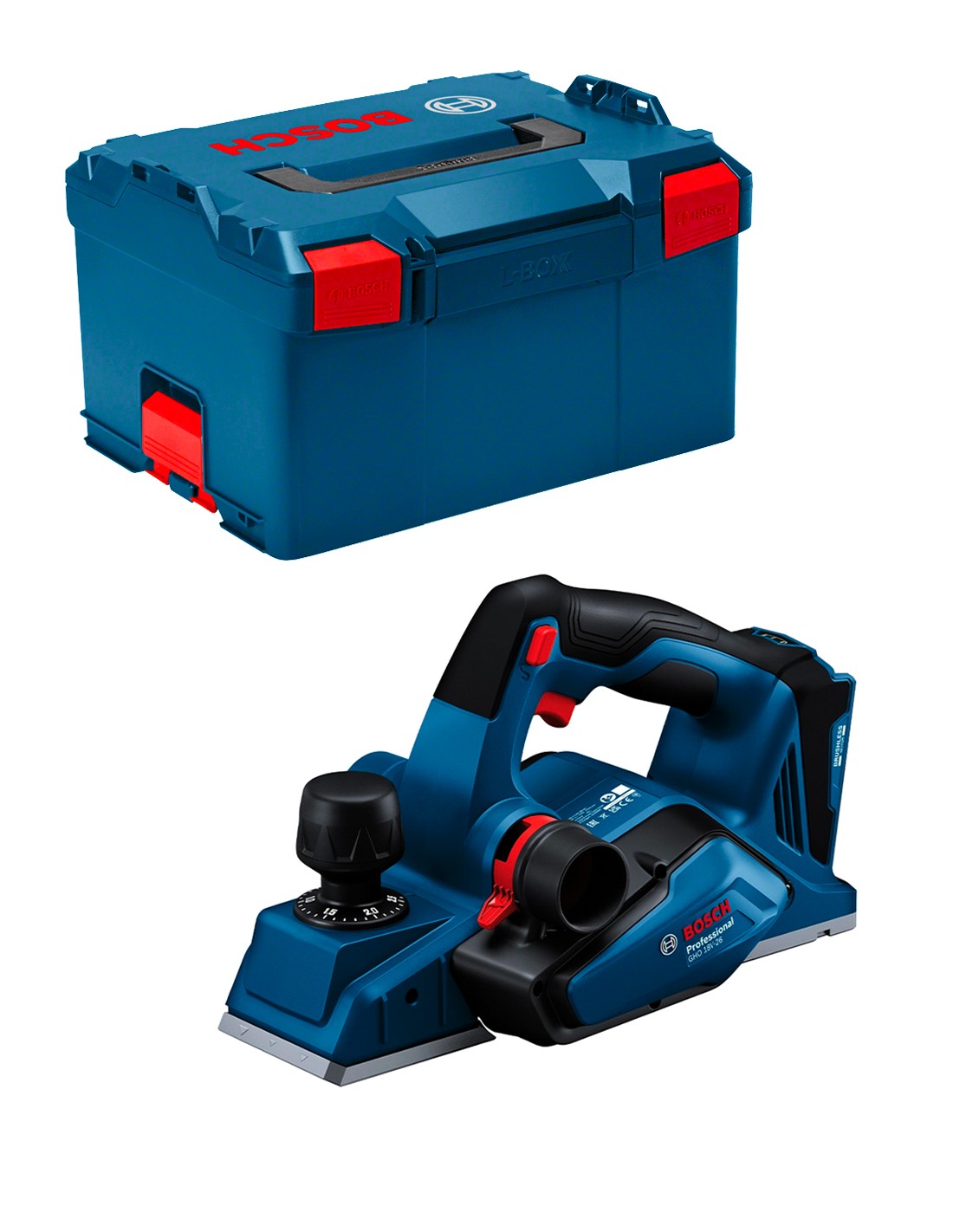 Cepillo BOSCH GHO 18V-26 (Cuerpo solo + L-Boxx 238)