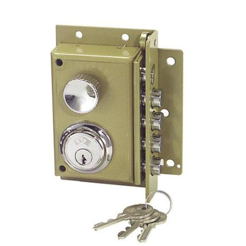 Cerrojos y Cerraduras de sobreponer - Cerradura Sobreponer Vertical JIS 240 Cilindro Fijo