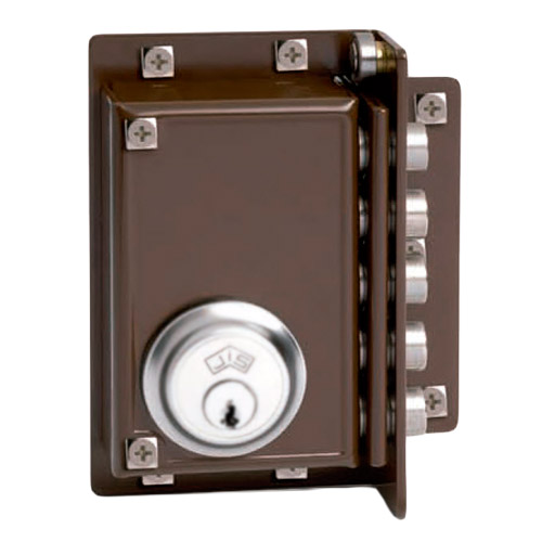 Cerrojos y Cerraduras de sobreponer - Cerradura Sobreponer Vertical JIS 242 Cilindro Regulable