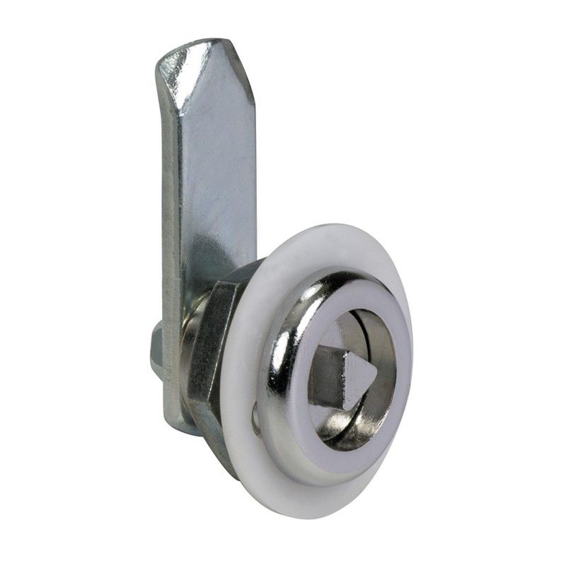 Cerradura Armario. Triangular. Cromada. 3313D3