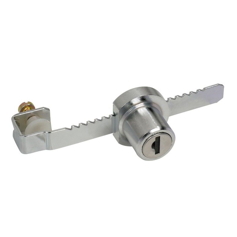 Cerradura Corredera Cristal. Cromada. 375D3