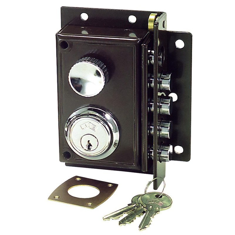 Cerradura JIS 240 Pintada Marron 11x7/ Derecha