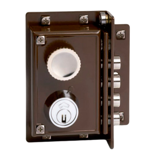 Cerrojos y Cerraduras de sobreponer - Cerradura Seguridad Sobreponer JIS 5240 Cilindro Fijo y Pomo