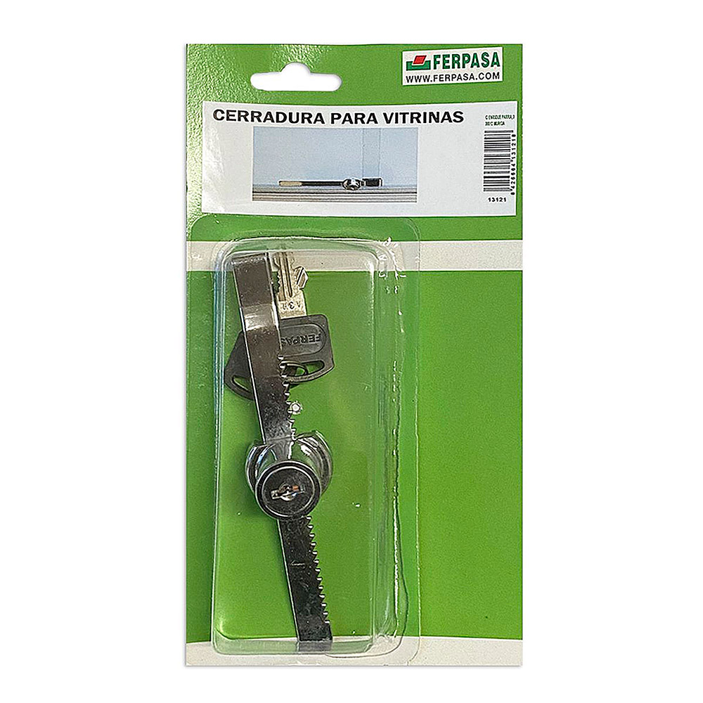 Cerradura Vitrina Corredera Cromada