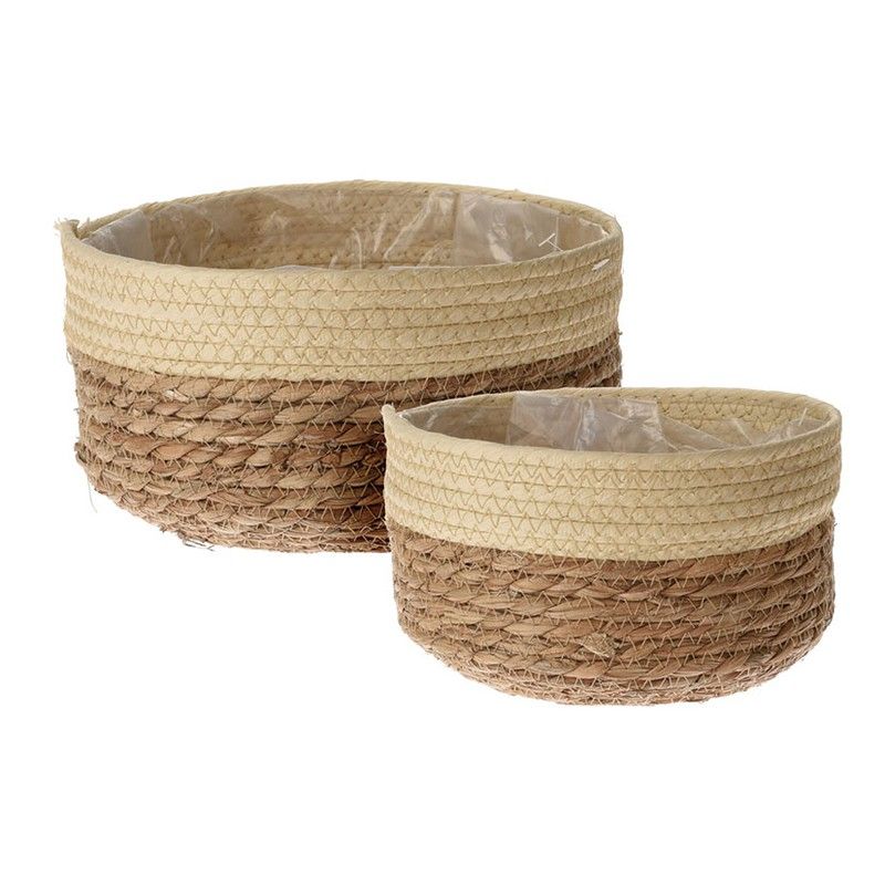 Cesta Mimbre Redonda Bicolor 2 Unidades 556Y22