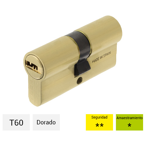 Cilindros - Cilindro de Seguridad T60 T655 Latón TESA