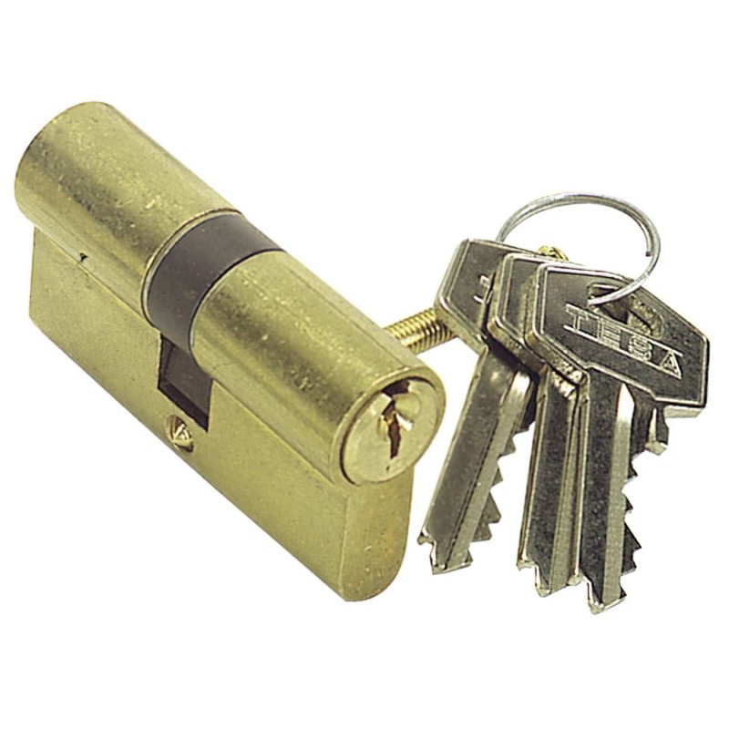 Cilindro Tesa 5030 /30x30 Latonado Leva larga TESA