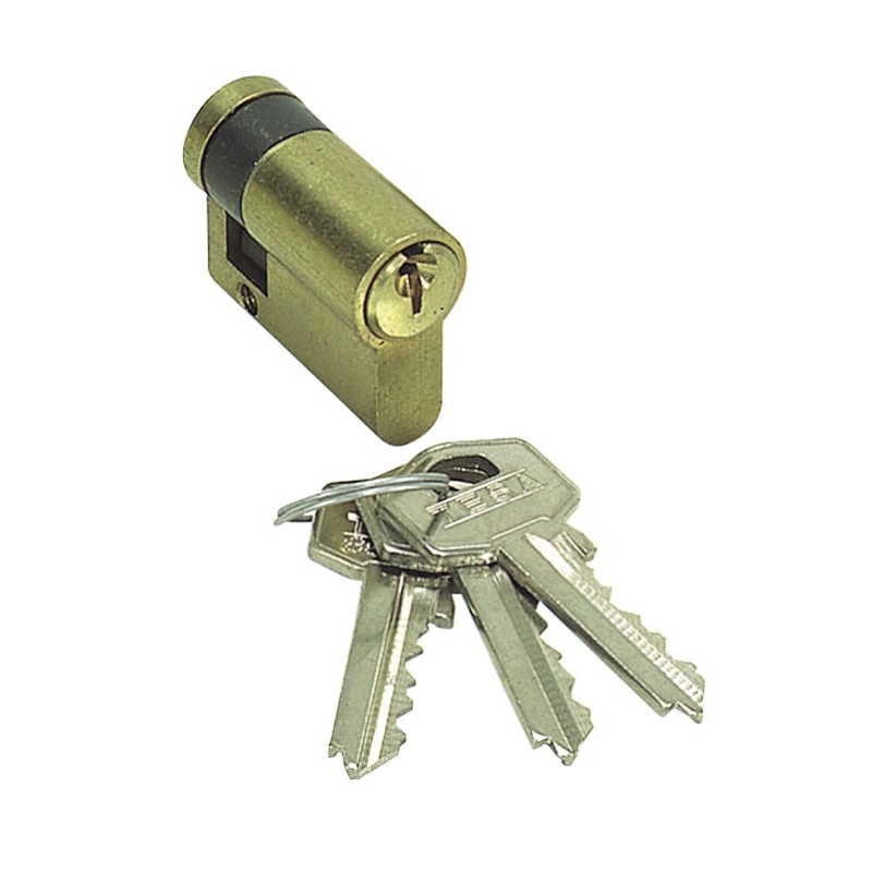 Cilindro Tesa 5200 30x10 Latonado Leva Excentrica Corta TESA