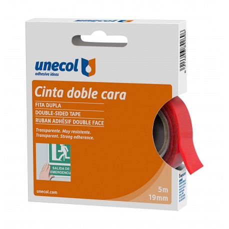 Cinta de doble clara 5 metros  - UNECOL
