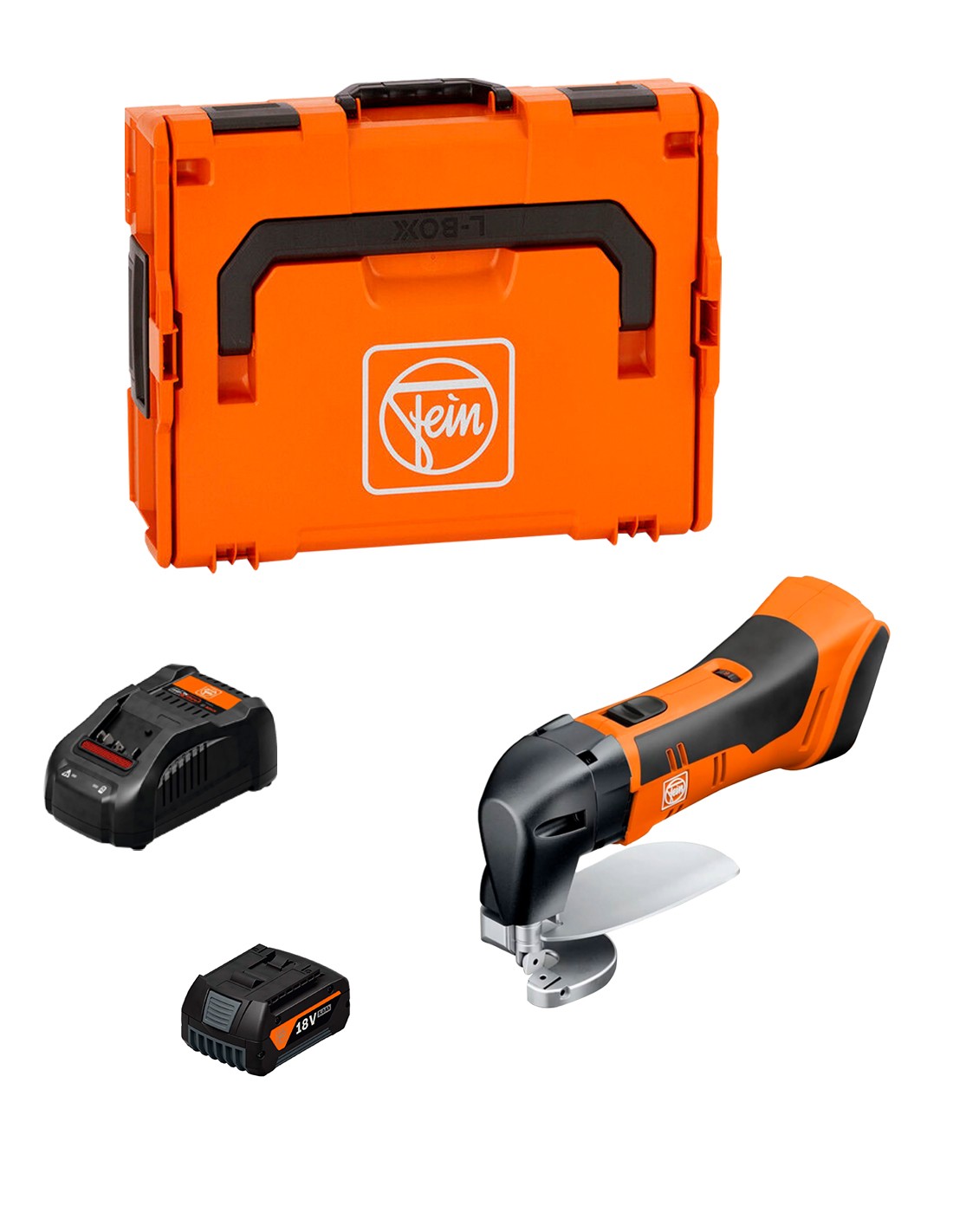 Cizalla para chapa FEIN ABLS 18 1.6 E AS (1 x 5,0 Ah + GAL1880CV + L-Boxx 136)