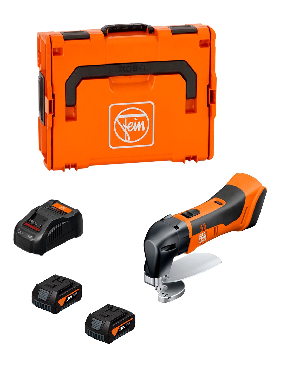 Cizalla para chapa FEIN ABLS 18 1.6 E AS (2 x 5,0 Ah + GAL1880CV + L-Boxx 136)