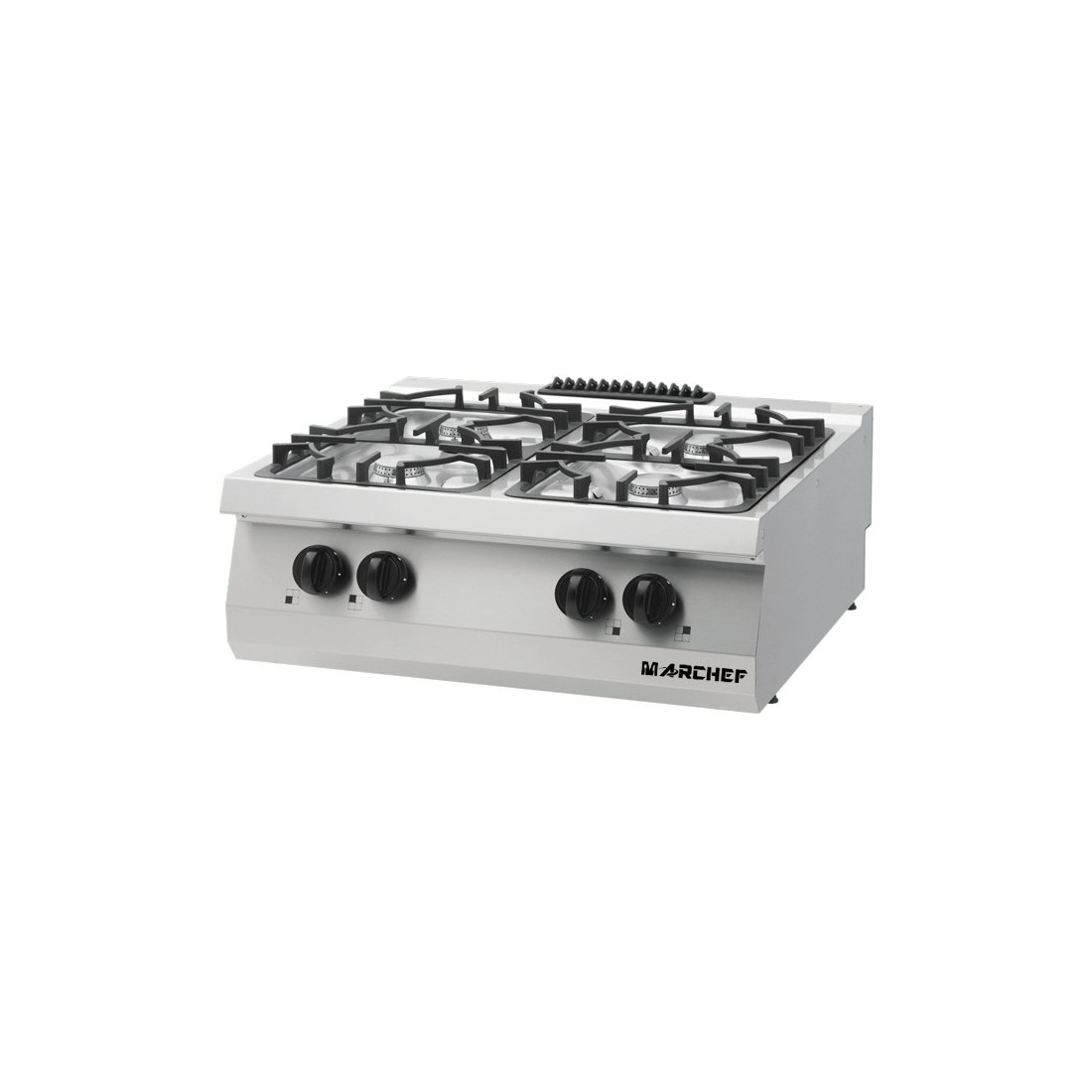 Cocina a gas sobremesa 800mm OSOG 8070 L 4 fuegos 5018