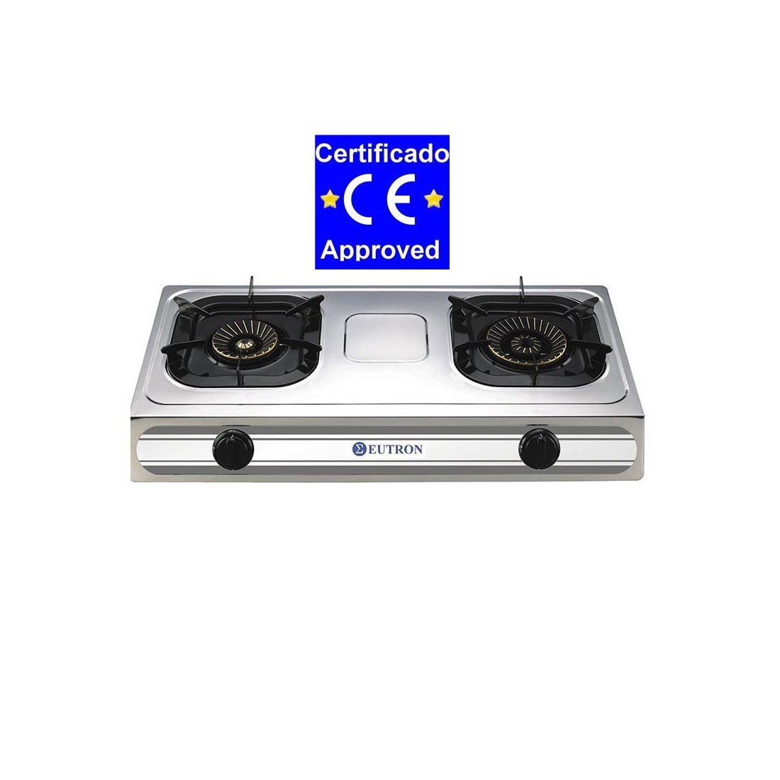 Cocina Sobremesa a gas 2-03SRB 2 fuegos CON TERMOPAR