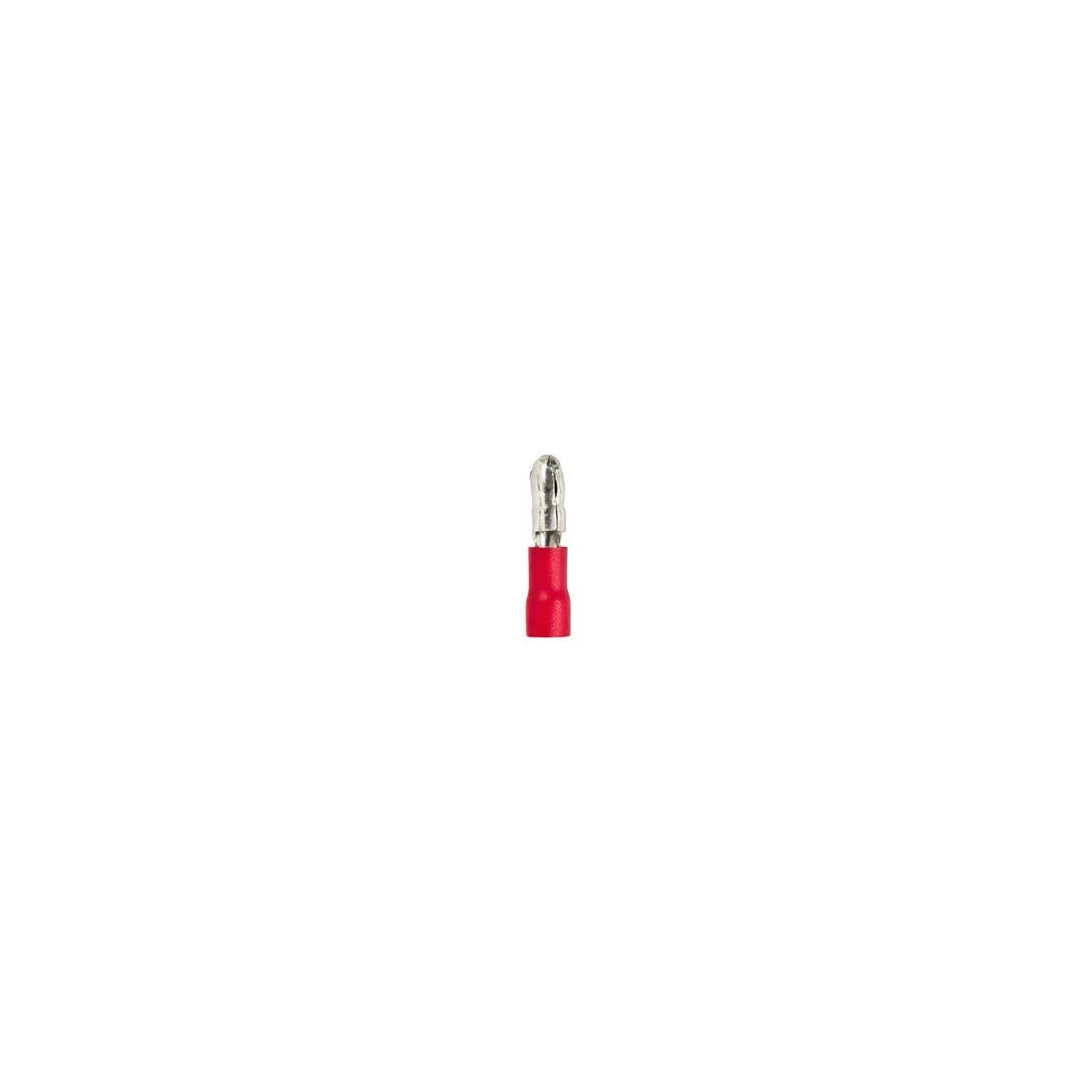 conector redondo tamaño ø4mm 0,5-1,5mm² UE 100 pzs aislam. PVC Cu gal Sn rojo T máx 75°C