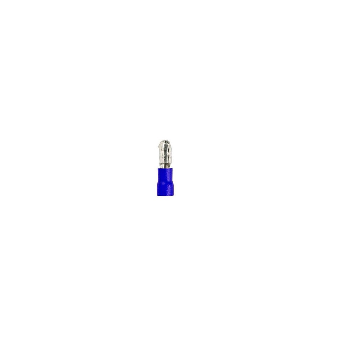 conector redondo tamaño ø4mm 1,5-2,5mm² UE 100 pzs aislam. PVC Cu gal Sn azul T máx 75°C