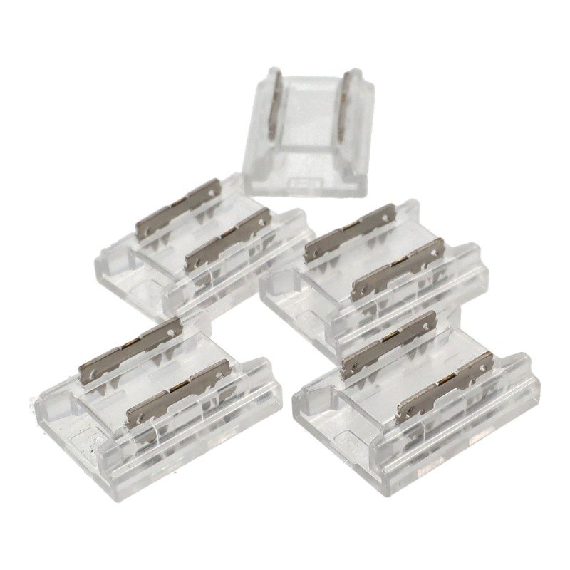 Conector Tira-Tira para tira led de 8mm. COB/SMD. 12/24V. 5 unidades
