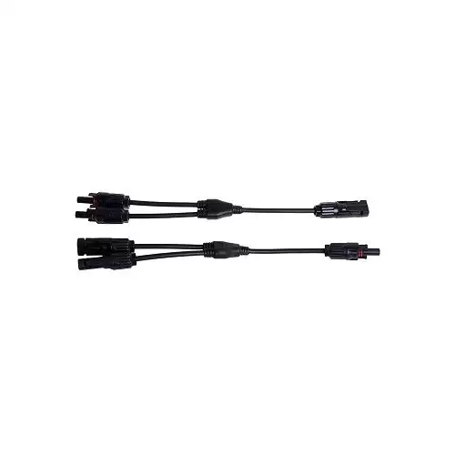 Conectores Multicontact Flexibles MC4 2/1 Para Cable De 4-6m  Negro
