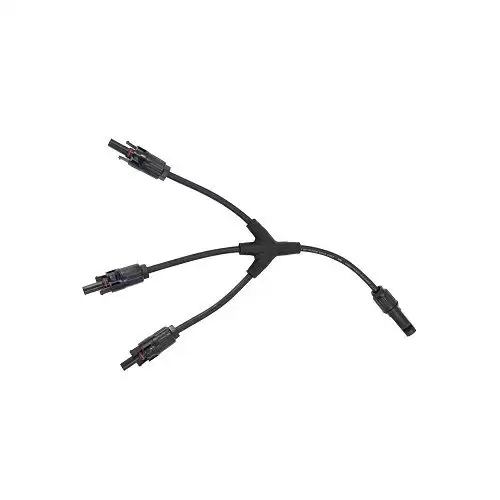 Conectores Multicontact Flexibles MC4 3/1 Para Cable De 4-6m  Negro