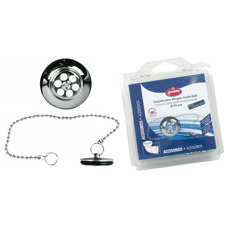 Conjunto Valvula Tapon Lavabo -Bidet 70mm A -31 Jimten