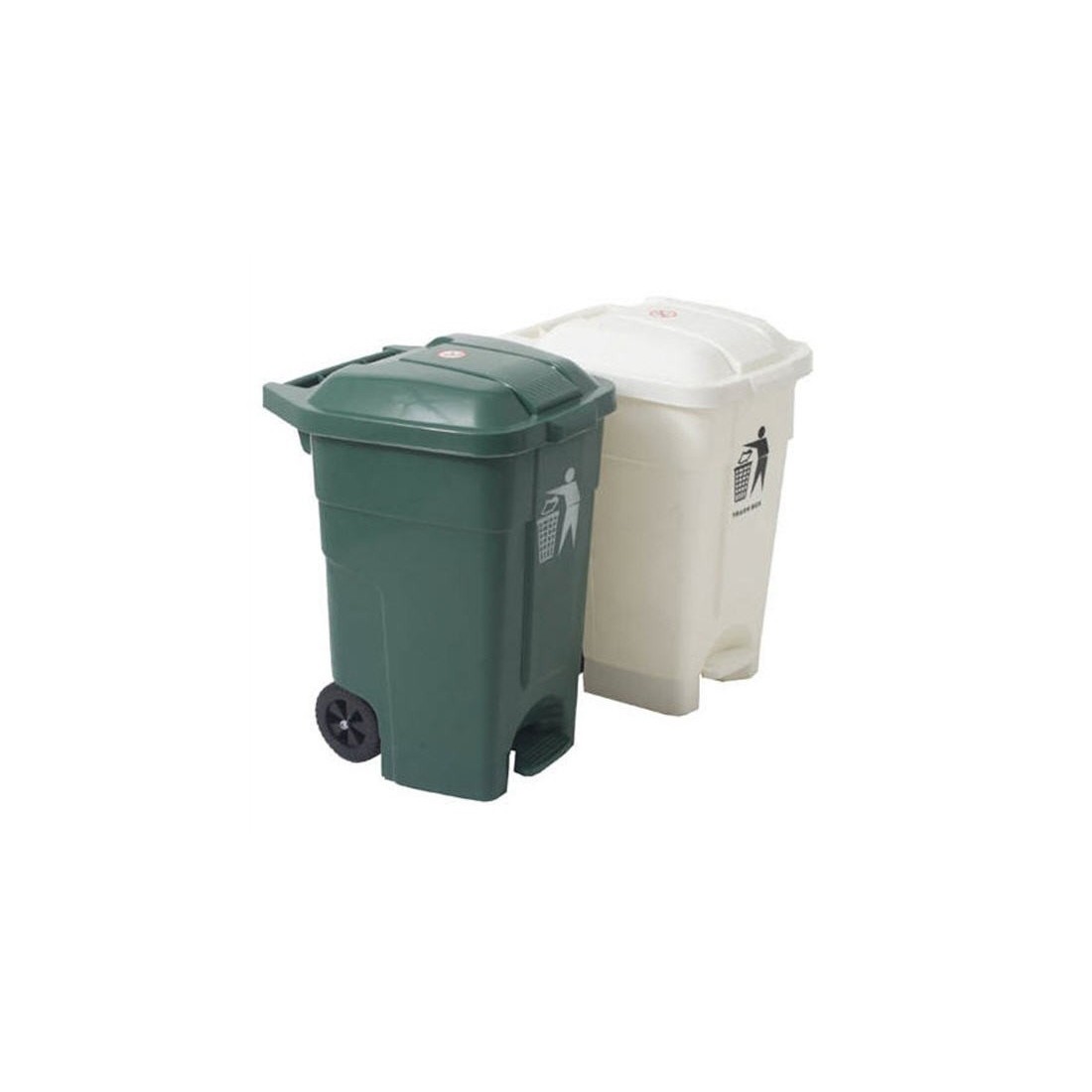 Contenedor de desperdicios con tapa y ruedas 70L