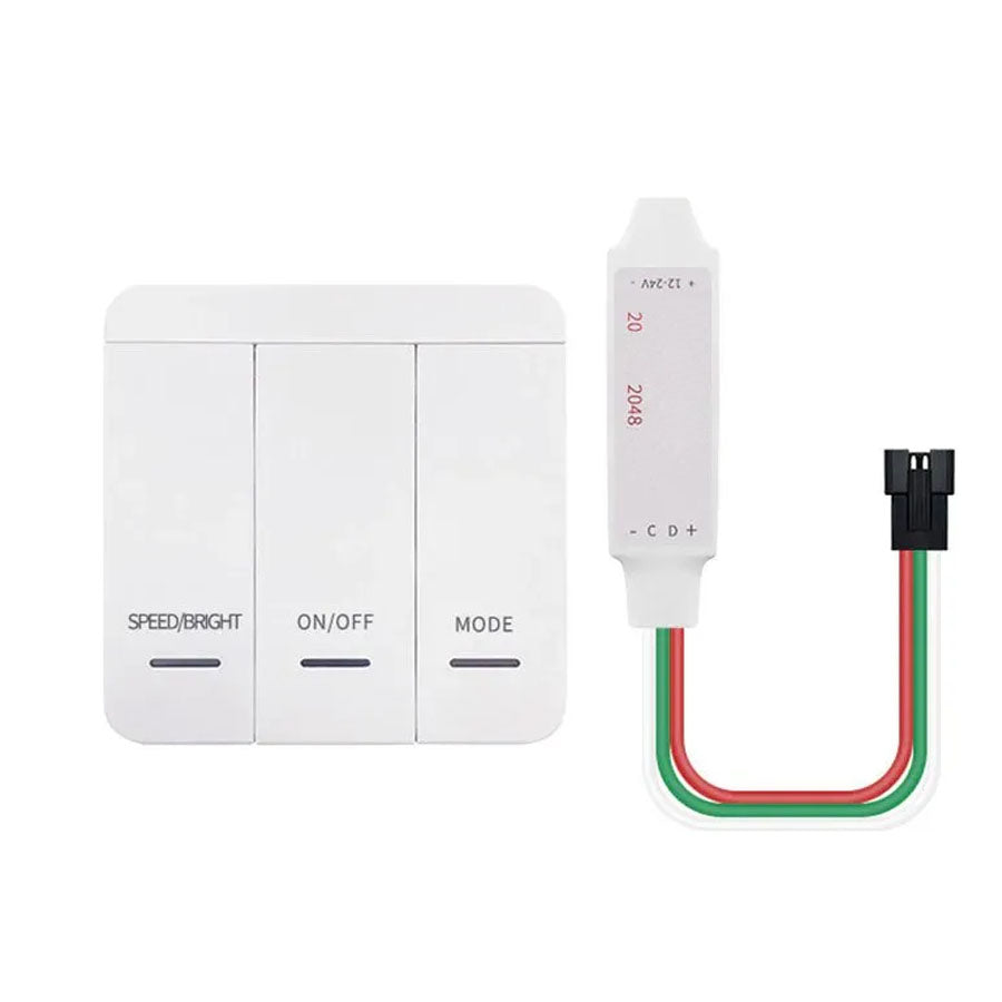 Controlador LED RF Pixel Digital Monocolor con Panel Superficie