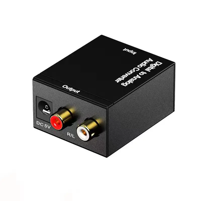 Convertidor Audio Digital Optical A Analogico RCA  Negro
