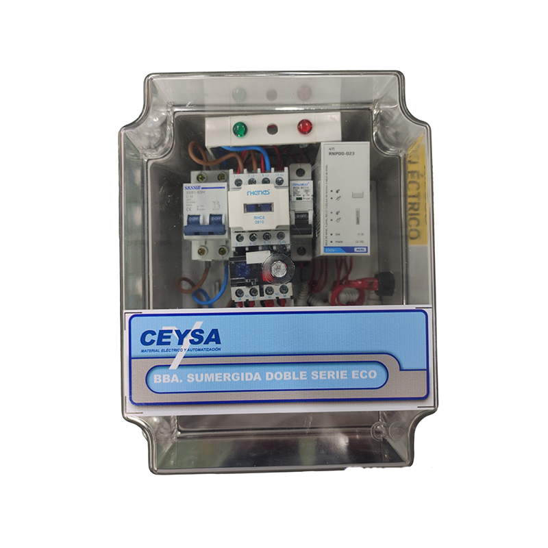 CUADRO BOMBA SUMERGIDA MONOFÁSICA CON HIDRONIVEL DOBLE 230V