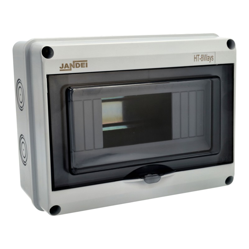 Cuadro eléctrico Exterior 8 módulos Tapa translúcida