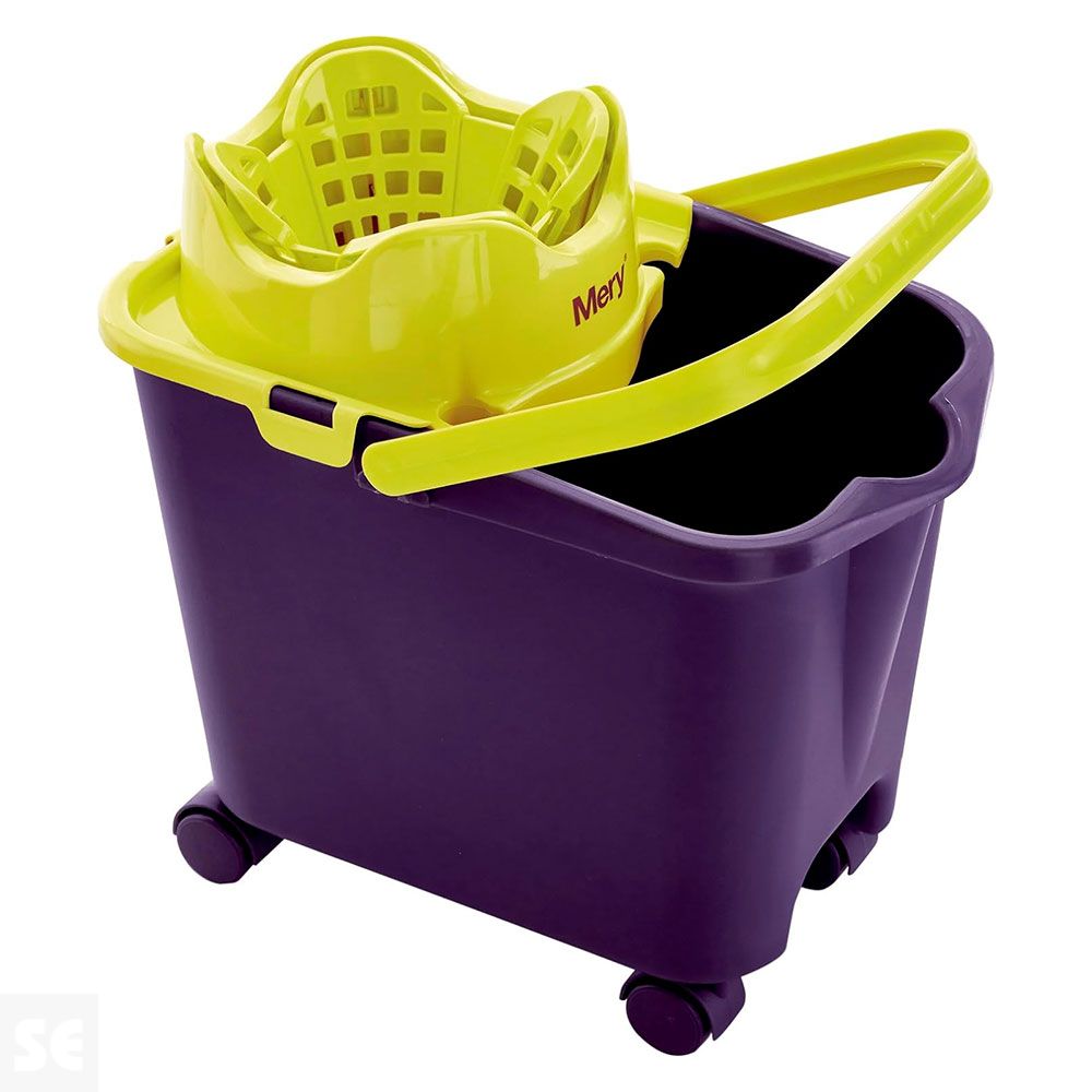 Cubo con Ruedas Escurridor Automático