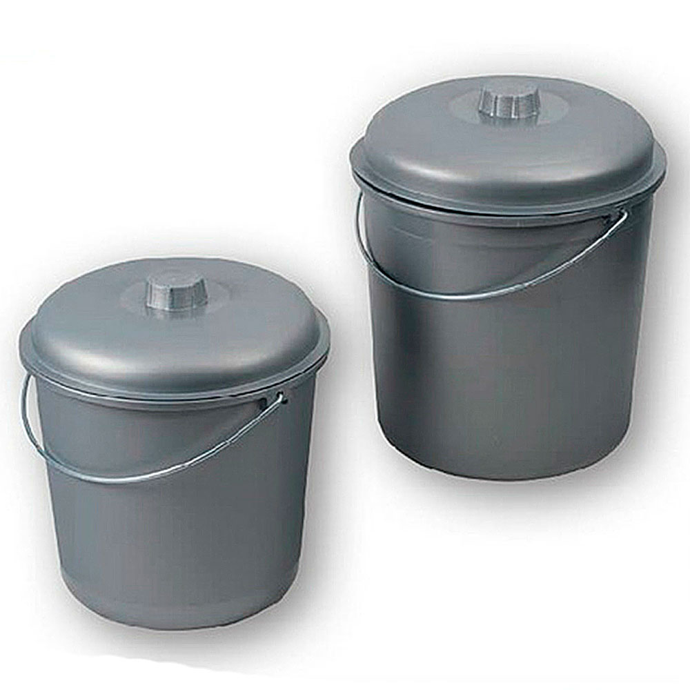 Cubo Basura Plástico Plata 17 l