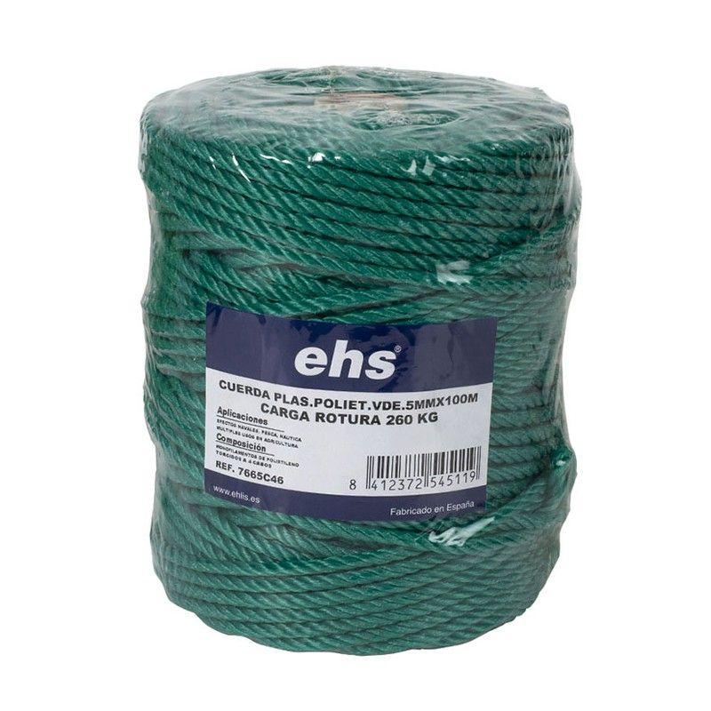 Cuerda Plas.Poliet.Vde.5Mmx100M.Ehs 7665C46 Ehs