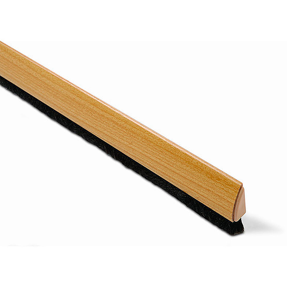 Burlete Curvado Bajo Puerta 100 cm Pelo 13 mm Adhesivo Madera Pino