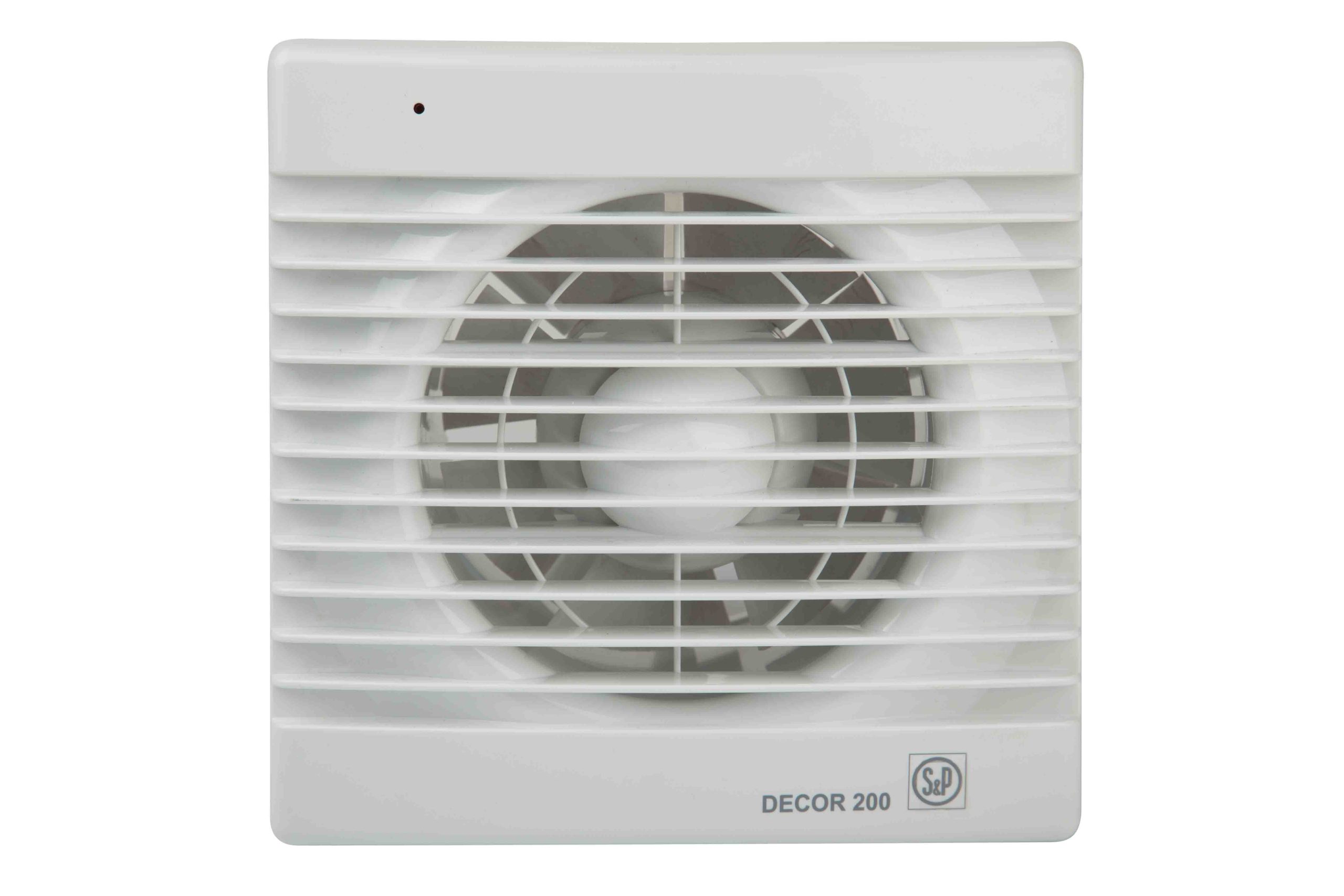 Extractor Aseos/Baños 20W S&P Decor-200-C Caudal 200M3/H Ip44