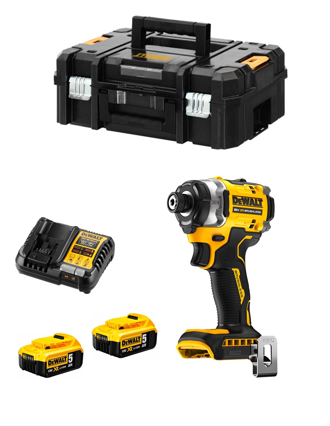 DeWALT DCF860P2T (2 x 5,0 Ah + DCB1104 + TSTAK II)