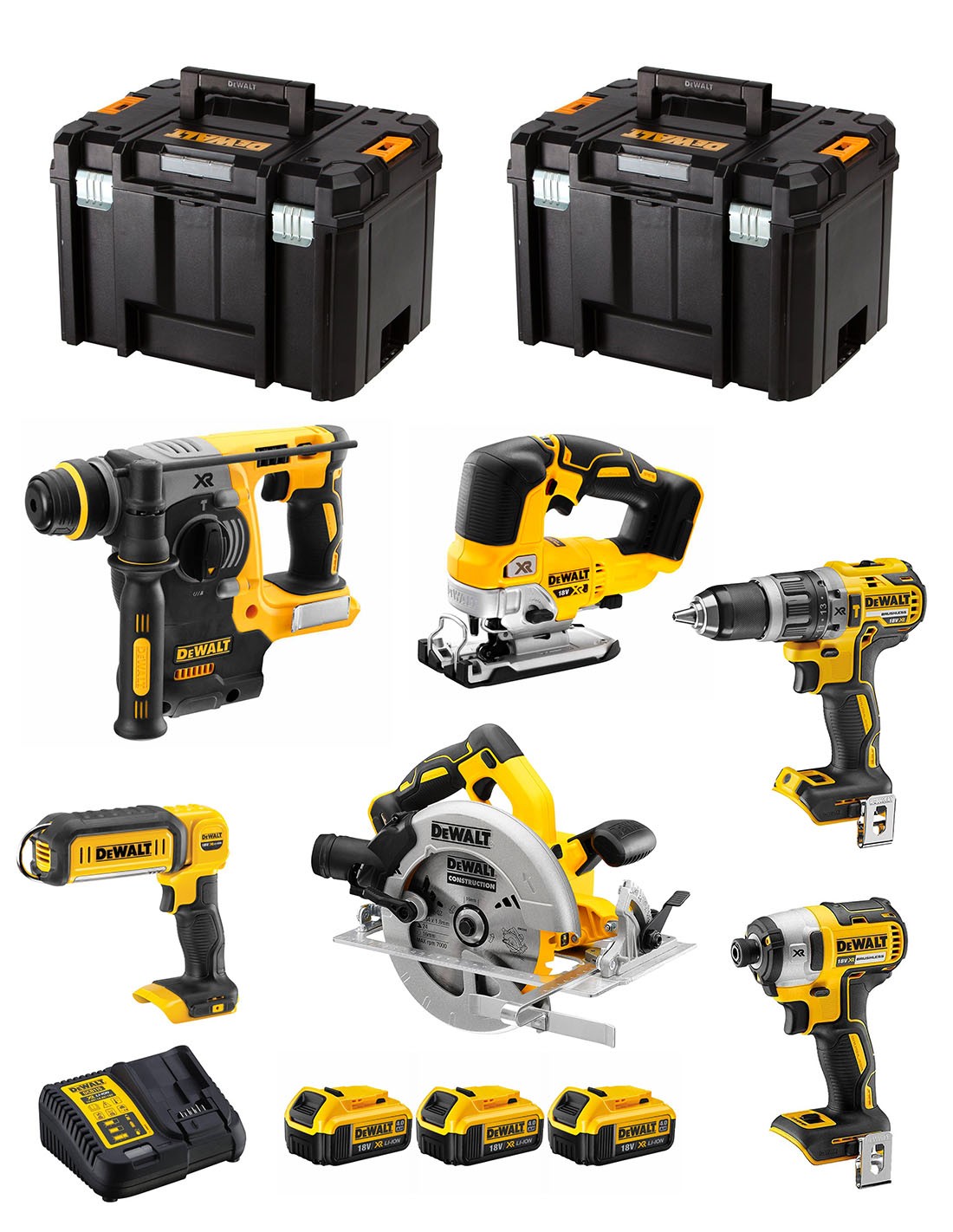 DeWALT Kit DCK699M3T PRO (DCD796+DCS570+DCS334+DCF887+DCH273+DCL050+3x4,0Ah+DCB115+2xTSTAKVI)