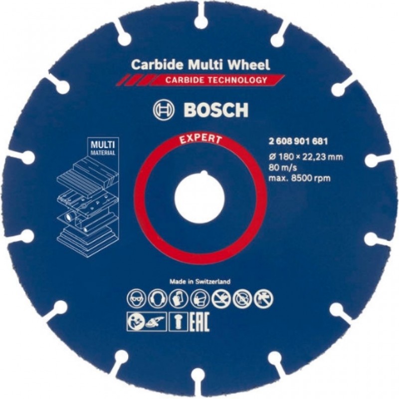 Disco de corte EXPERT Carbide Multi Wheel de 180 mm, 22,23 mm