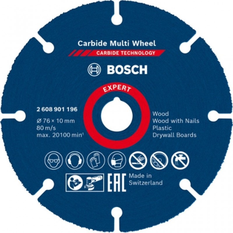 Disco de corte EXPERT Carbide Multi Wheel de 76 mm, 10 mm