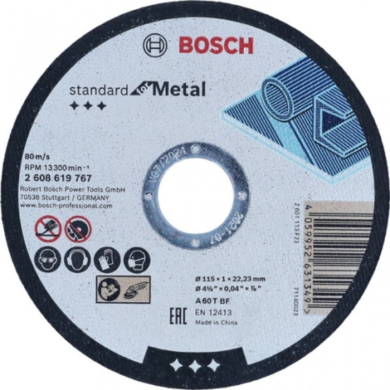 Disco de corte recto Standard for Metal 115 mm, 22,23 mm