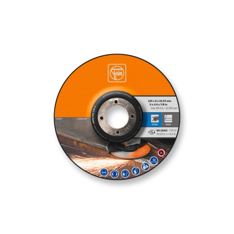 Disco de desbaste Ø125x 6 mm, pack 10 63703005010