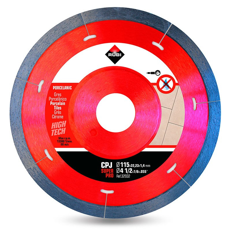 Disco diamante gres porcelánico J-Slot CPJ-115 SuperPro Rubi