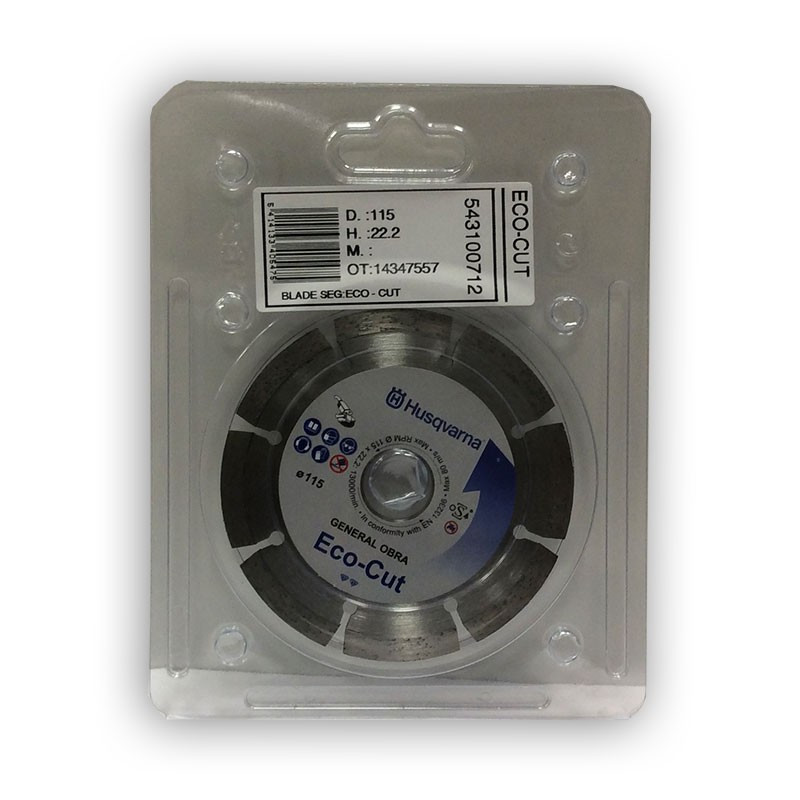 Disco diamante segmentado Husqvarna Eco-Cut 115x22.2 mm.