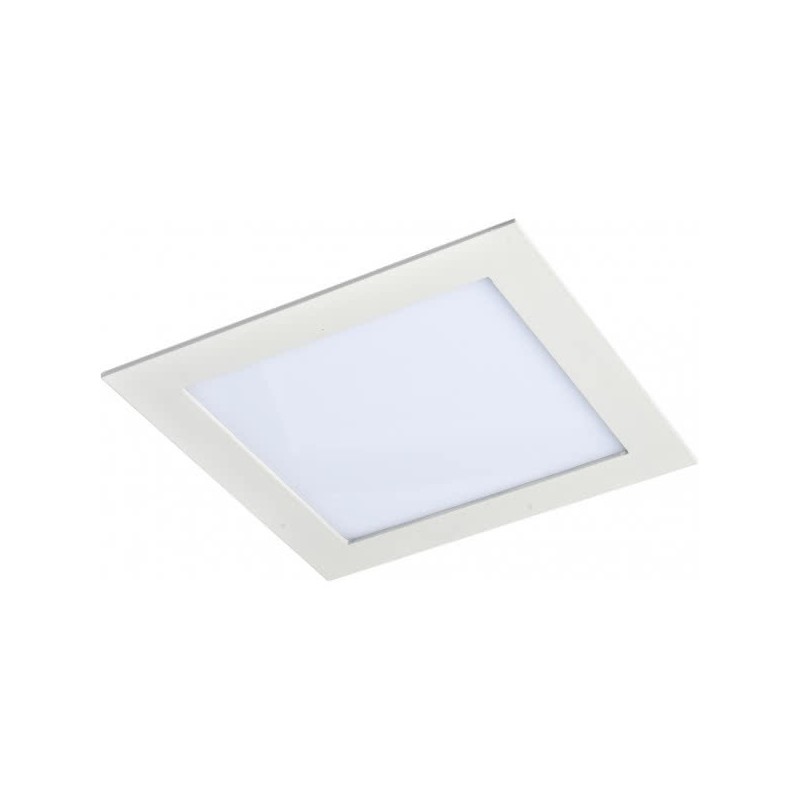 Downlight 18w 4000k Cuadrado Agamenon 1400lm Blanco 2x22x22 Cm Corte 20,5x20,5 Cm
