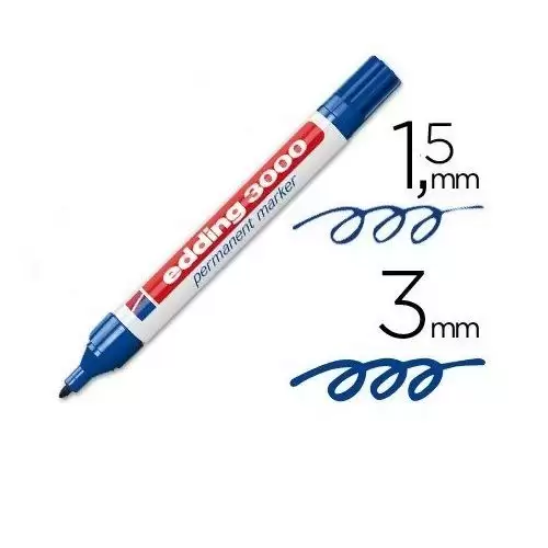 Edding 3000 Marcador Permanente Punta Redonda  Azul