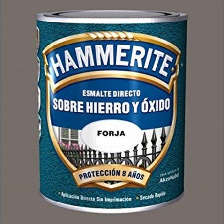 Esmalte directo hierro y oxido hammerite negro forja 750 ml