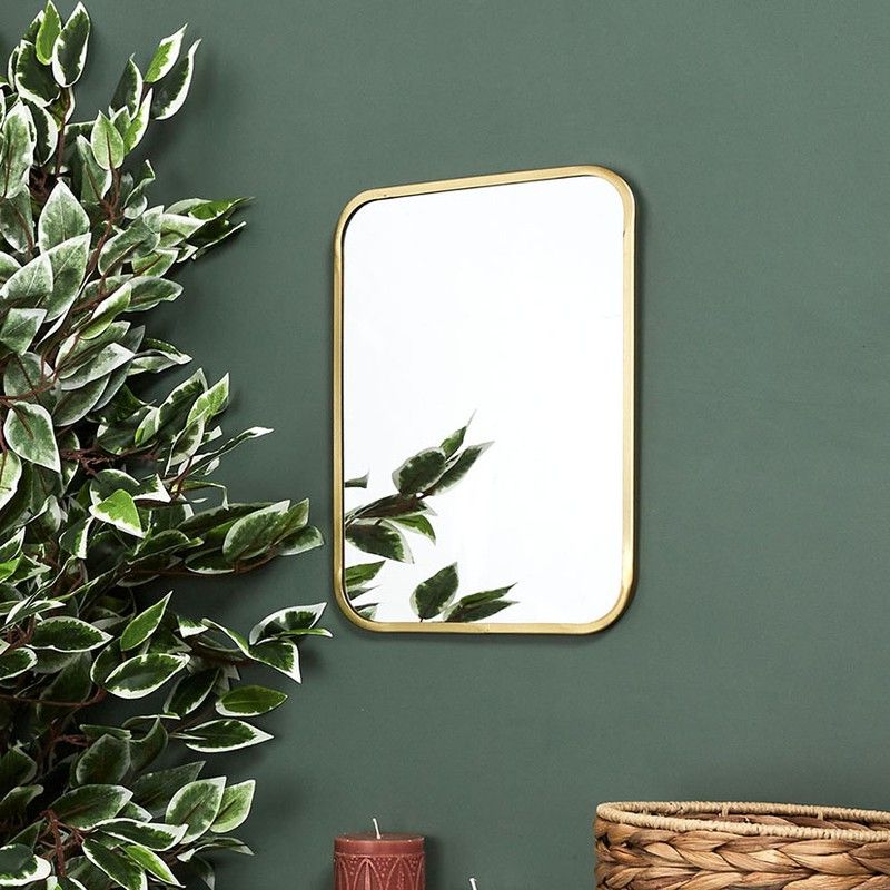 Espejo Deco Contorno Dore Cuadrado 281Y196