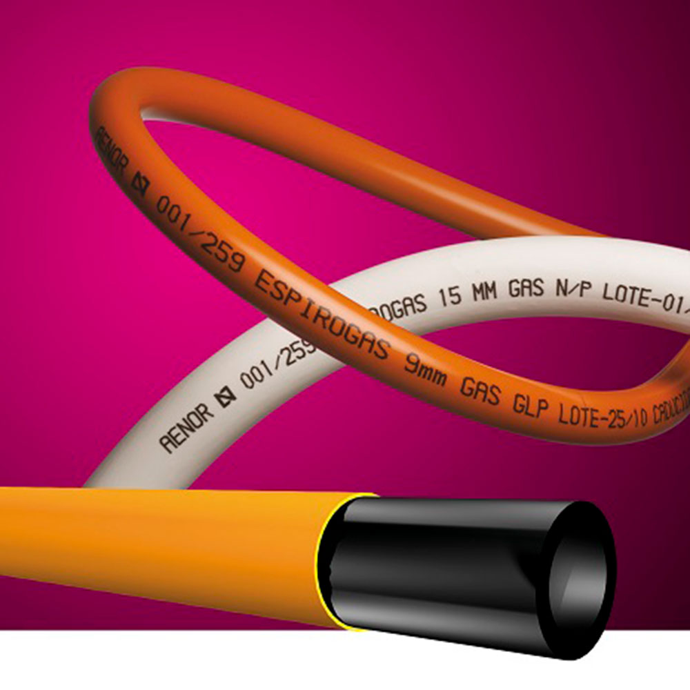 Tubo Butano 9x15mm. diámetro Bicolor