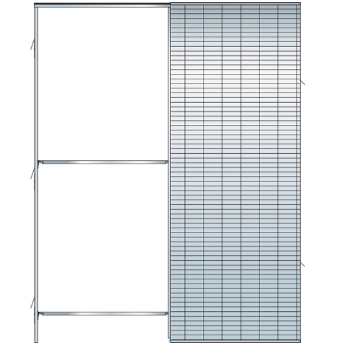 Estructuras metálicas - Estructura Estrecha Puerta Corredera Yeso SCRIGNO