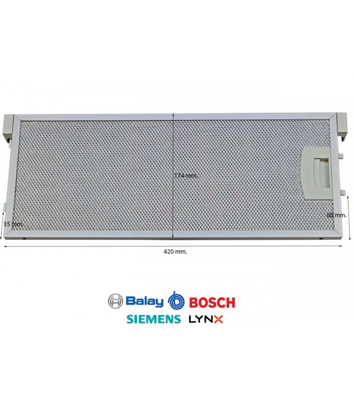 FILTRO CAMPANA EXTRACTOR BALAY, BOSCH,  DHI645HX 00352812